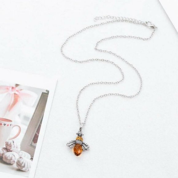 Honey Bee Crystal Women's Necklace - Picture 5 of 6